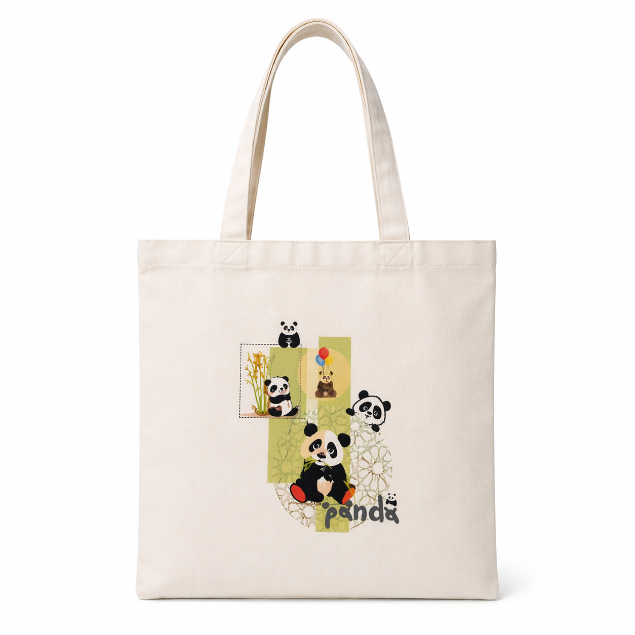 Colurfull Panda Tote Bags