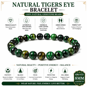 Natural Green Tiger Eye Bracelet