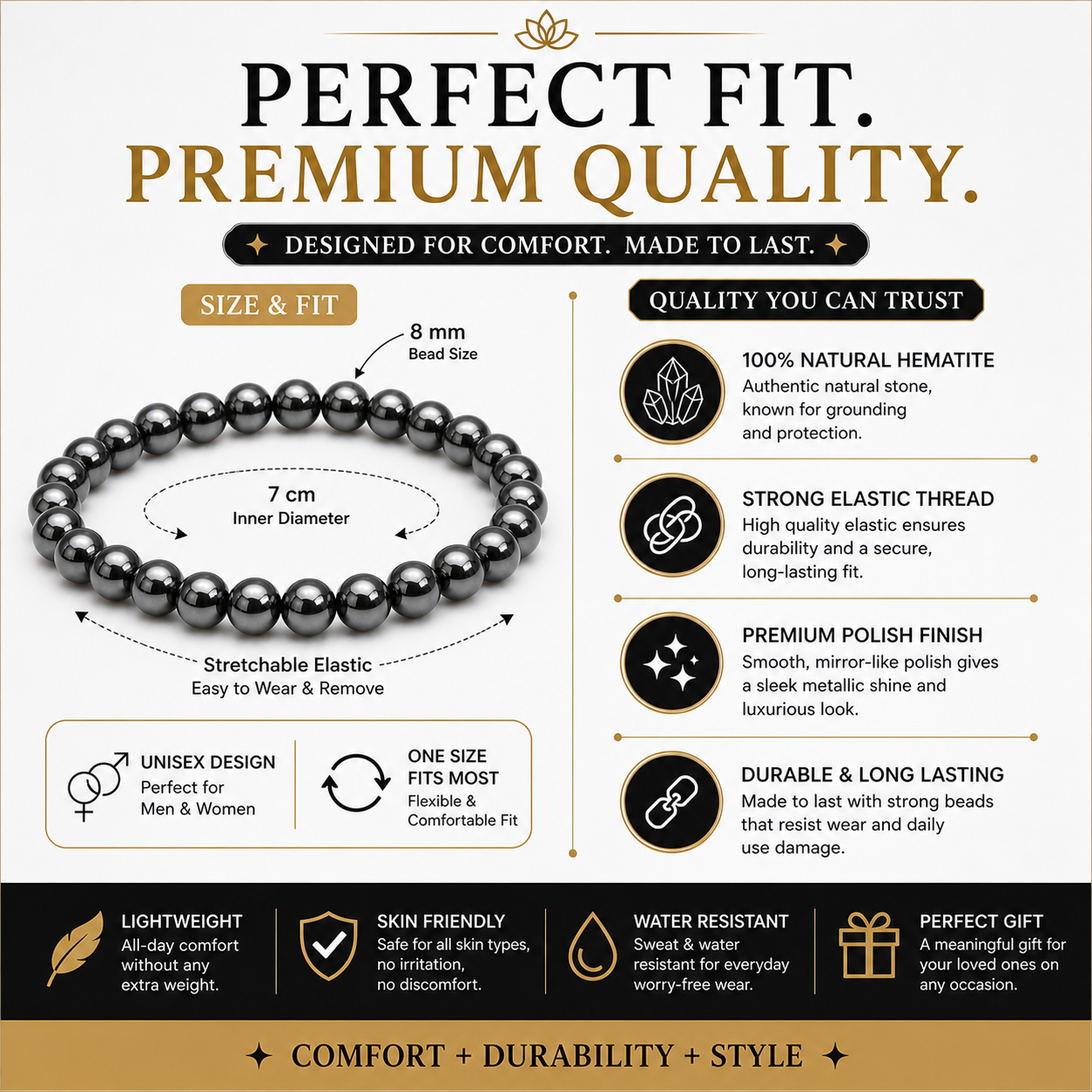 Black Hematite Bracelet - Image 5